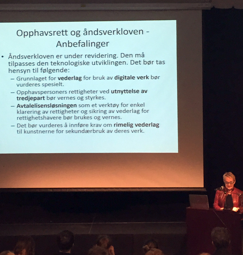 Vigdis Moe Skarstein har ledet arbeidet med rapporten "Kunstens autonomi og kunstens økonomi" som ble offentliggjort 28. januar 2015.