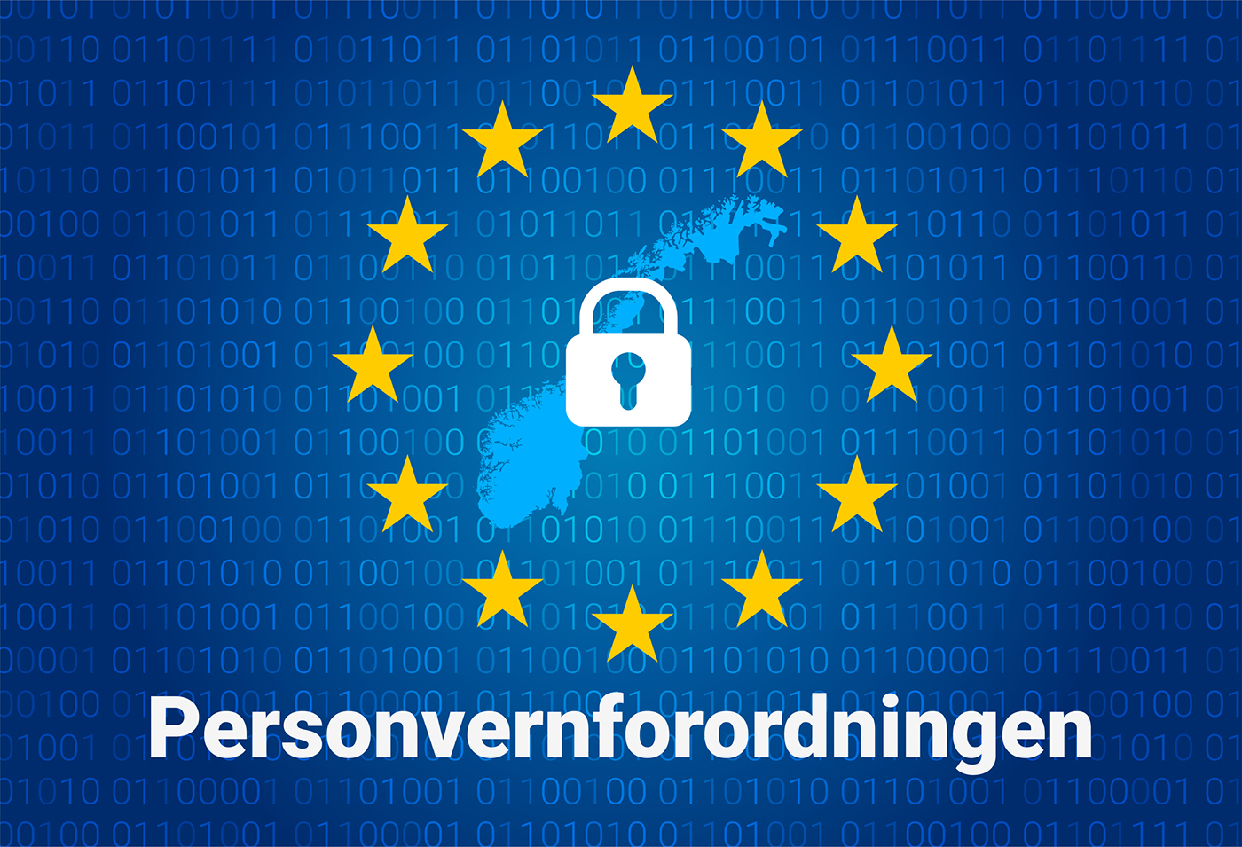 Norwegian text, english translation - GDPR - General Data Protection Regulation Norwegian text, english translation - GDPR - General Data Protection Regulation. Vector illustration