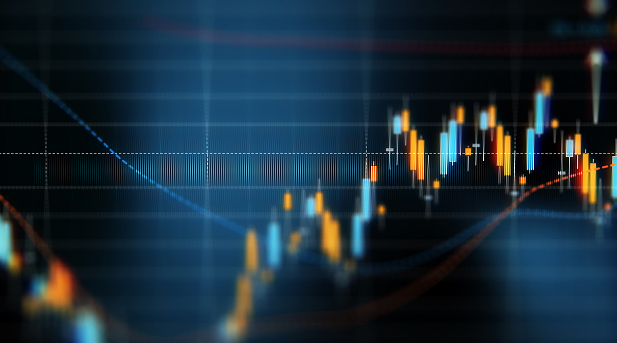 Financial and Technical Data Analysis Graph Showing Search Findings Financial data analysis graph showing search findings. Selective focus. Horizontal composition with copy space.